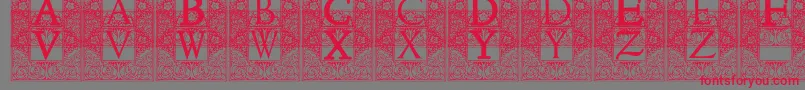 En savoir plus sur la police TopiaryInitials Police TopiaryInitials – polices rouges sur fond gris