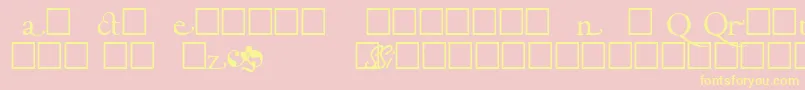 GaramondalternatesskRegular Font – Yellow Fonts on Pink Background