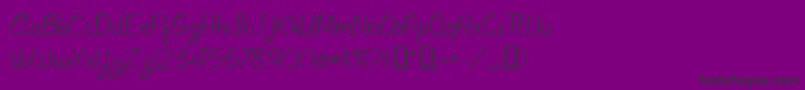 Libbyscript Font – Black Fonts on Purple Background