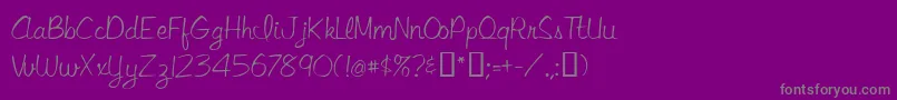 fuente Libbyscript – Fuentes Grises Sobre Fondo Morado