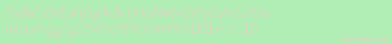 Libbyscript Font – Pink Fonts on Green Background