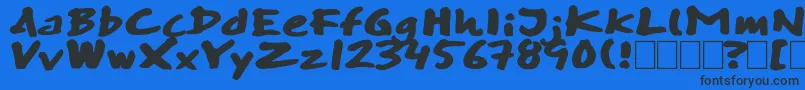 Шрифт Skitserswift – чёрные шрифты на синем фоне