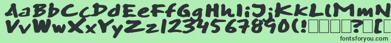 Шрифт Skitserswift – чёрные шрифты на зелёном фоне