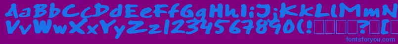 Skitserswift Font – Blue Fonts on Purple Background