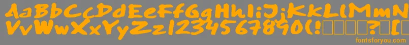 Skitserswift Font – Orange Fonts on Gray Background