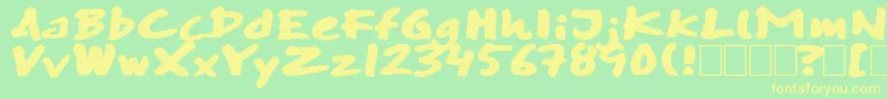 Skitserswift Font – Yellow Fonts on Green Background