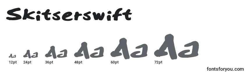 Размеры шрифта Skitserswift