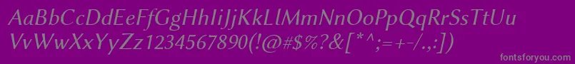 LinbiolinumRi Font – Gray Fonts on Purple Background