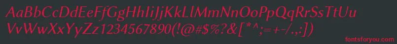LinbiolinumRi Font – Red Fonts on Black Background
