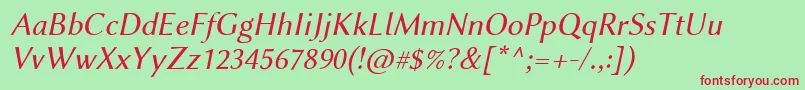 LinbiolinumRi Font – Red Fonts on Green Background