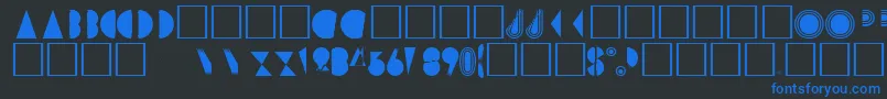 PharaohRegular Font – Blue Fonts on Black Background