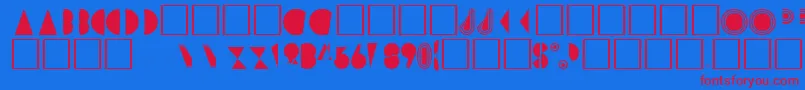 PharaohRegular Font – Red Fonts on Blue Background