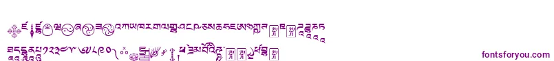 Шрифт Tibetanmachineweb9 – фиолетовые шрифты