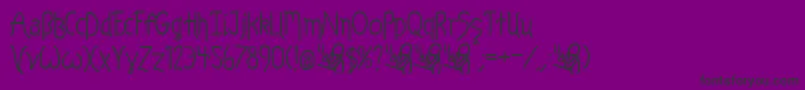 KelpBan-fontti – mustat fontit violetilla taustalla