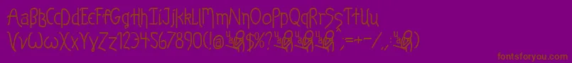 KelpBan Font – Brown Fonts on Purple Background
