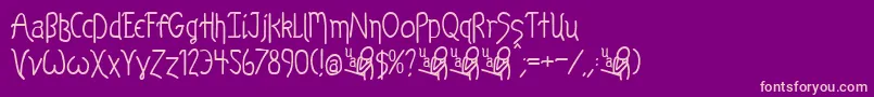 KelpBan Font – Pink Fonts on Purple Background