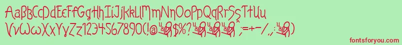 KelpBan Font – Red Fonts on Green Background