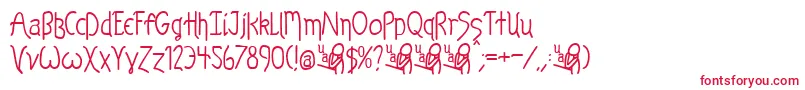 KelpBan Font – Red Fonts on White Background