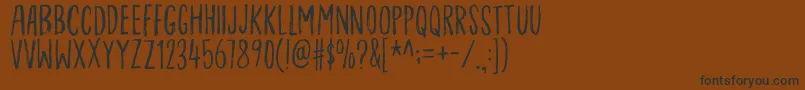 Weitere Informationen zur Ordinaryguydemo-Schriftart Ordinaryguydemo-Schriftart – Schwarze Schriften auf braunem Hintergrund