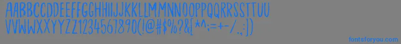 フォントOrdinaryguydemo – 灰色の背景に青い文字