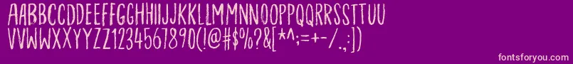 Ordinaryguydemo Font – Pink Fonts on Purple Background