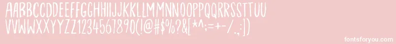 Ordinaryguydemo Font – White Fonts on Pink Background