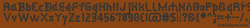 DusthomemanMedium Font – Black Fonts on Brown Background