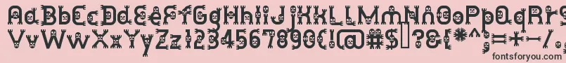 DusthomemanMedium-Schriftart – Schwarze Schriften auf rosa Hintergrund
