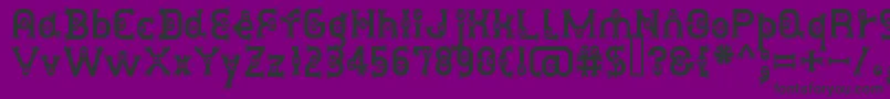 DusthomemanMedium-fontti – mustat fontit violetilla taustalla