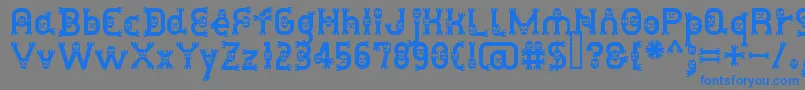 Шрифт DusthomemanMedium – синие шрифты на сером фоне