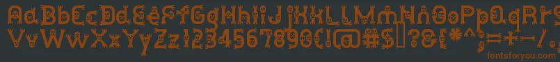 DusthomemanMedium-fontti – ruskeat fontit mustalla taustalla