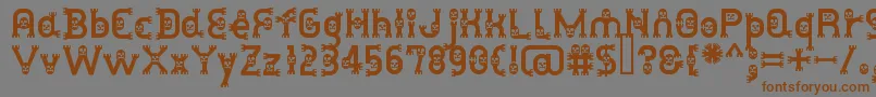 DusthomemanMedium Font – Brown Fonts on Gray Background