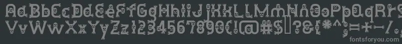 Шрифт DusthomemanMedium – серые шрифты на чёрном фоне