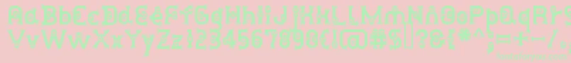 DusthomemanMedium Font – Green Fonts on Pink Background