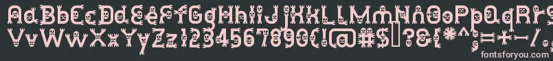 Шрифт DusthomemanMedium – розовые шрифты на чёрном фоне