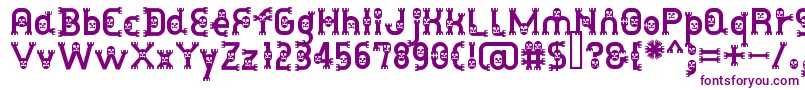 DusthomemanMedium-fontti – violetit fontit valkoisella taustalla