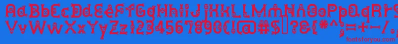 Шрифт DusthomemanMedium – красные шрифты на синем фоне