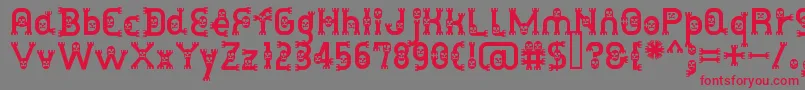 Шрифт DusthomemanMedium – красные шрифты на сером фоне