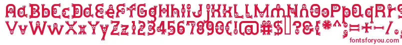 Шрифт DusthomemanMedium – красные шрифты на белом фоне