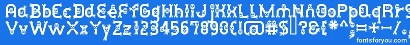 Шрифт DusthomemanMedium – белые шрифты на синем фоне