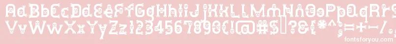 フォントDusthomemanMedium – ピンクの背景に白い文字