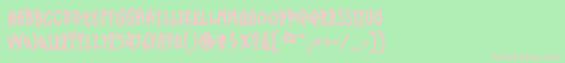 IndiestarbbBld Font – Pink Fonts on Green Background