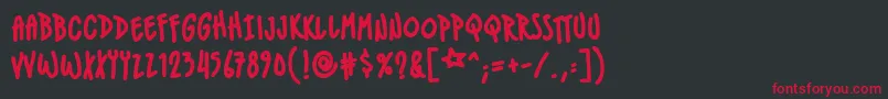 IndiestarbbBld Font – Red Fonts on Black Background