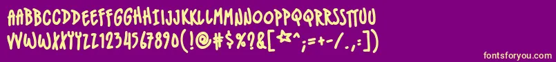 IndiestarbbBld Font – Yellow Fonts on Purple Background