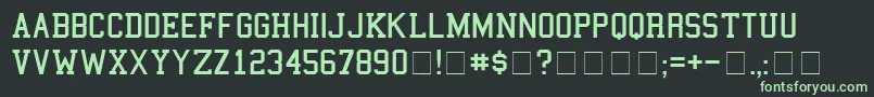 フォントCollege – 黒い背景に緑の文字