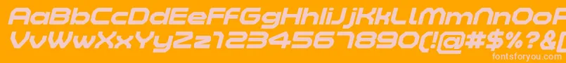 ZeltaSixBoldItalicDemo Font – Pink Fonts on Orange Background