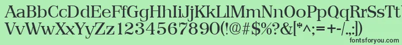 フォントPriamosRegular – 緑の背景に黒い文字