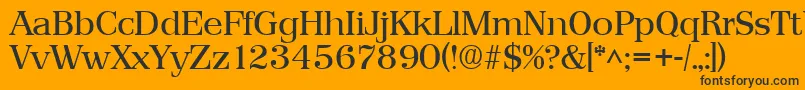 PriamosRegular Font – Black Fonts on Orange Background