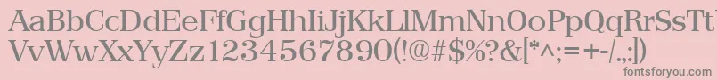 PriamosRegular Font – Gray Fonts on Pink Background