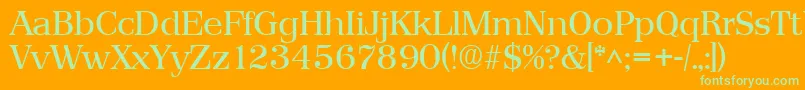 PriamosRegular Font – Green Fonts on Orange Background